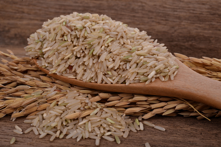 brown riceの写真素材