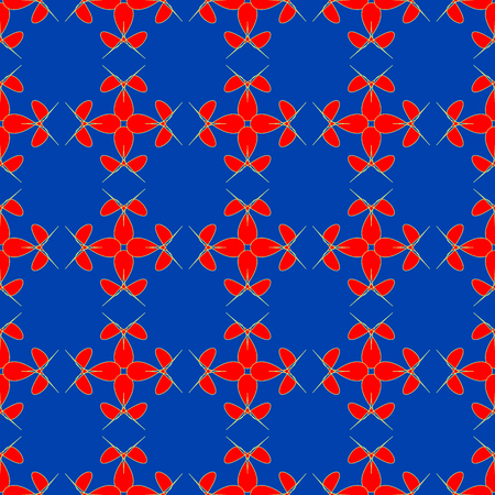 Flowers geometric seamless pattern. Fashion graphic background design. Modern stylish abstract texture. Colorful template 4 prints, textiles, wrapping, wallpaper, website etc Stock VECTOR illustrationのイラスト素材