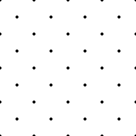 Polka dot geometric seamless pattern. Fashion graphic background design. Modern stylish abstract monochrome texture. Template for prints, textiles, wrapping, wallpaper, website VECTOR illustrationのイラスト素材