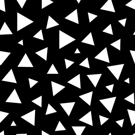 Triangle chaotic seamless pattern. Fashion graphic background design. Modern stylish abstract monochrome texture. Template for prints, textiles, wrapping, wallpaper, website. Stock VECTOR illustrationのイラスト素材