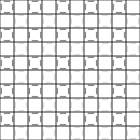 Lines in grid geometric seamless pattern. Fashion graphic background design. Modern stylish abstract texture. Monochrome template 4 prints, textiles, wrapping, wallpaper Stock Vector illustrationのイラスト素材