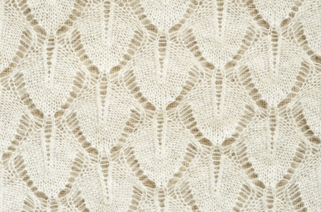 White knitted fabric for backgroundの写真素材