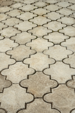 Pavement, covered with concrete tilesの写真素材