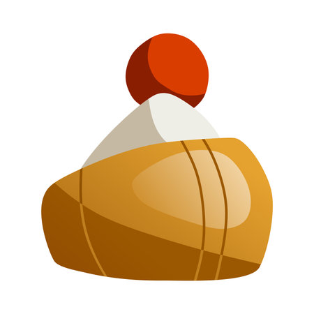 Illustration of isolated winter hat on transparent background.のイラスト素材