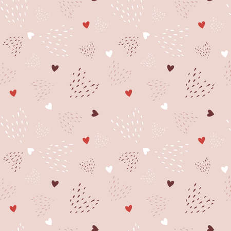 Circles seamless pattern, lovely romantic background, great for Valentines Day.のイラスト素材