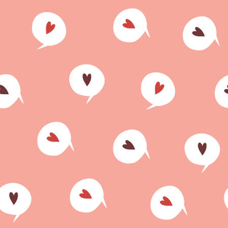A dialog box with a heart seamless pattern, lovely romantic background, great for Valentines Day.のイラスト素材
