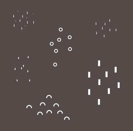 A set of abstract geometric shapes in the form of rainのイラスト素材