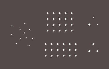 A set of abstract geometric shapes consisting of dots.のイラスト素材