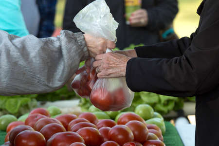 Farmers Market Purchaseの写真素材