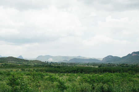 view of mountain in thailandの写真素材