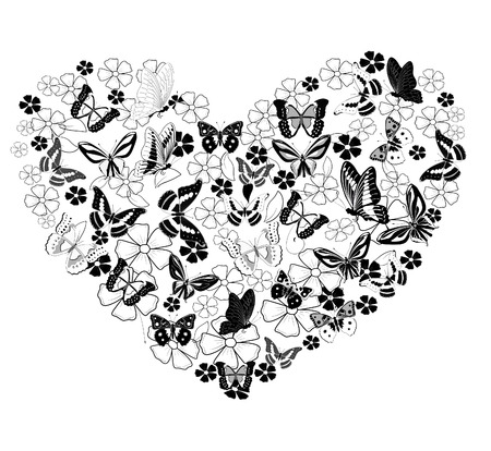 valentine from butterfliesのイラスト素材