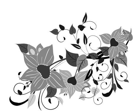 Tropical flowersのイラスト素材