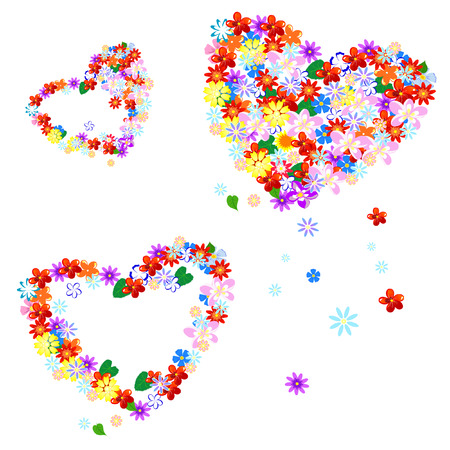 romantic valentine flowersのイラスト素材