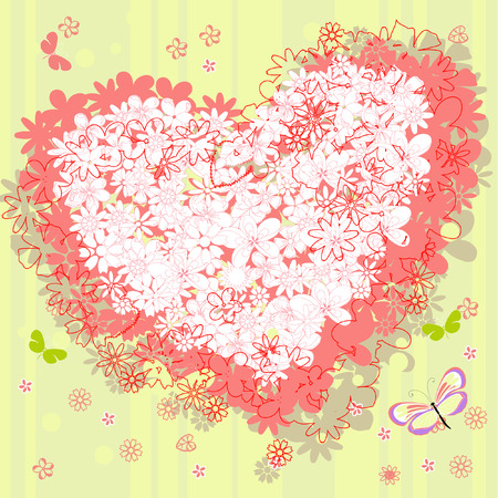 floral valentineのイラスト素材
