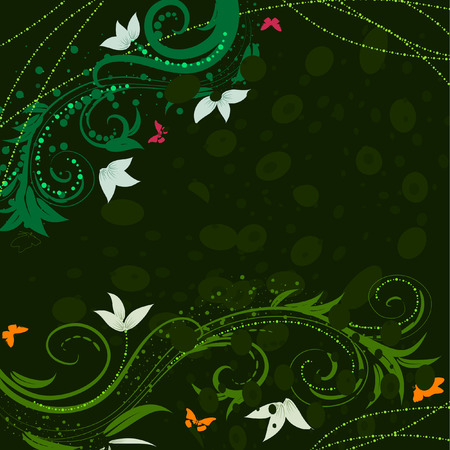 background with a floral patternのイラスト素材