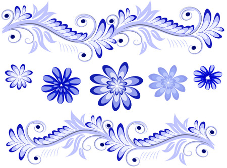 painting gzhelのイラスト素材