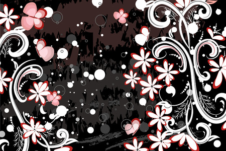 floral decorationのイラスト素材