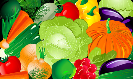 Vegetable backgroundのイラスト素材