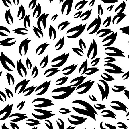 seamless background with leavesのイラスト素材