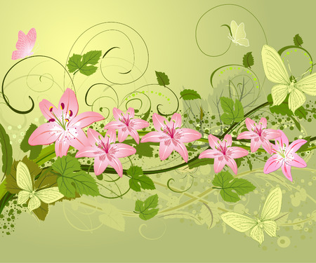 floral lilyのイラスト素材