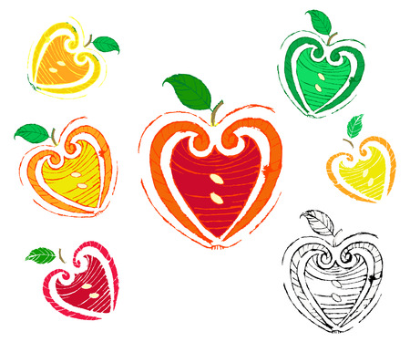 apple decorative patternのイラスト素材