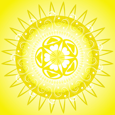 arabesque pattern solar frameのイラスト素材