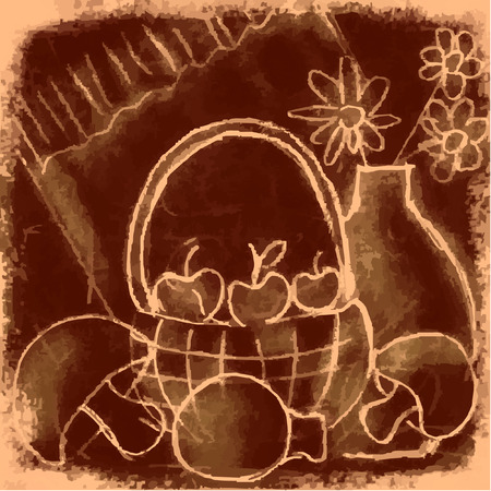 Vegetables grungeのイラスト素材