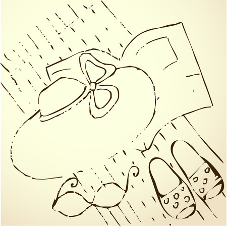 Beach Still Lifeのイラスト素材