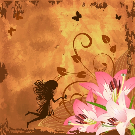 Flower fantasy fairyのイラスト素材