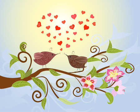 bird loveのイラスト素材