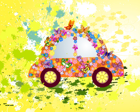 funny carのイラスト素材