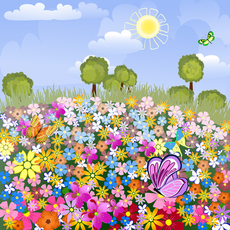 Flower airfieldのイラスト素材