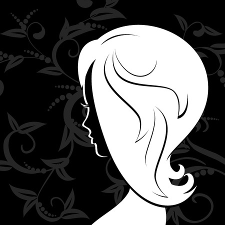 Glamour girl hairstyleのイラスト素材