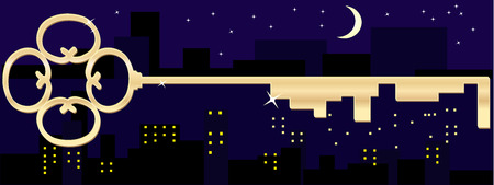 golden key cityのイラスト素材