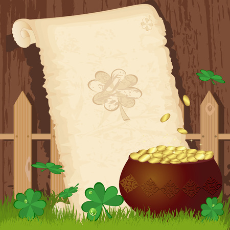 Greeting paper on St. Patrick's Dayのイラスト素材