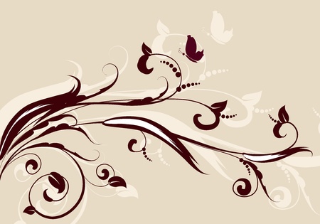 abstract floral patternのイラスト素材