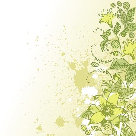 abstract floral pattern grungeのイラスト素材
