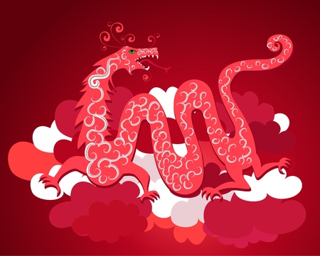 Chinese dragonのイラスト素材