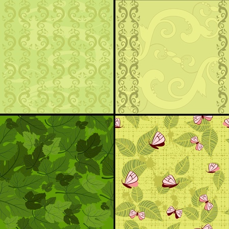 green background seamless set ofのイラスト素材