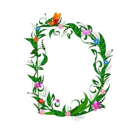 Cover letter flowerのイラスト素材