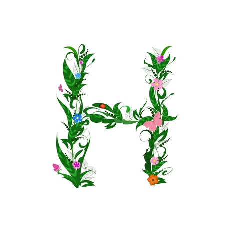 Cover letter flowerのイラスト素材