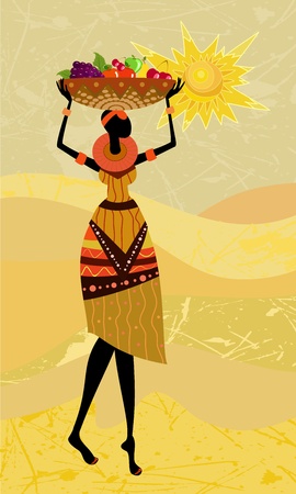 native African womenのイラスト素材