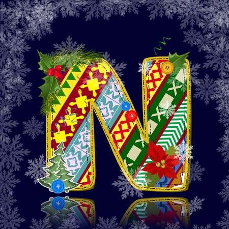 Winter letter with an ornamentのイラスト素材