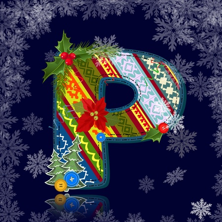 Winter letter with an ornamentのイラスト素材