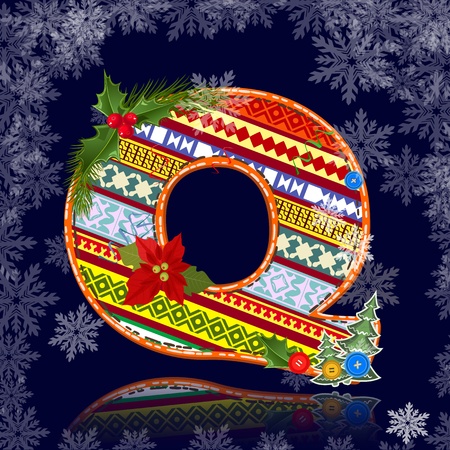 Winter letter with an ornamentのイラスト素材