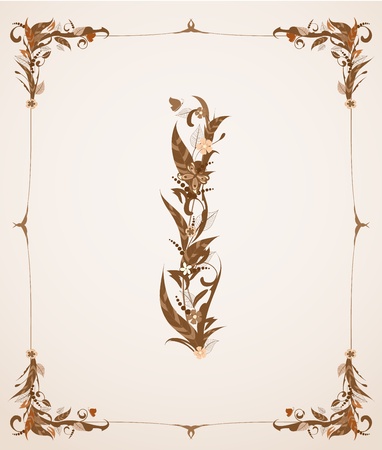 retro vintage letter in a frameのイラスト素材