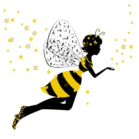 Little Bee Fairy Girlのイラスト素材