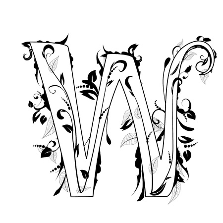 letter of the foliageのイラスト素材