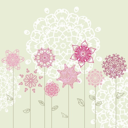 floral design with arabesquesのイラスト素材