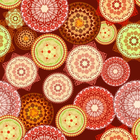 seamless background with arabesquesのイラスト素材